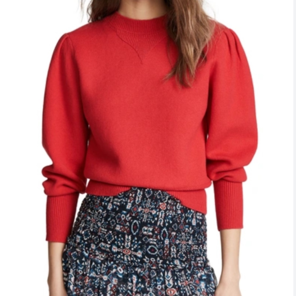 Isabel Marant Etoile Kelaya Crewneck Puff Sleeve Sweater 38 (6)